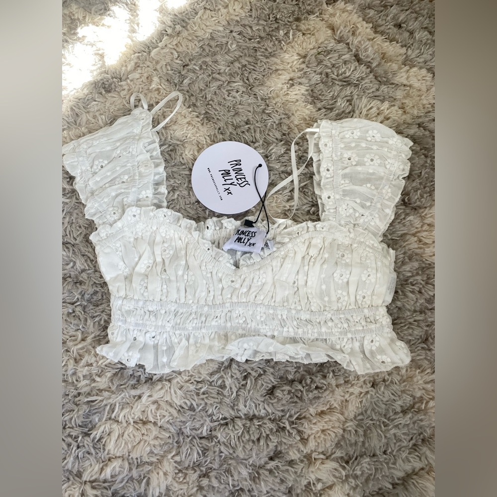 Princess Polly - White Top - Size 2